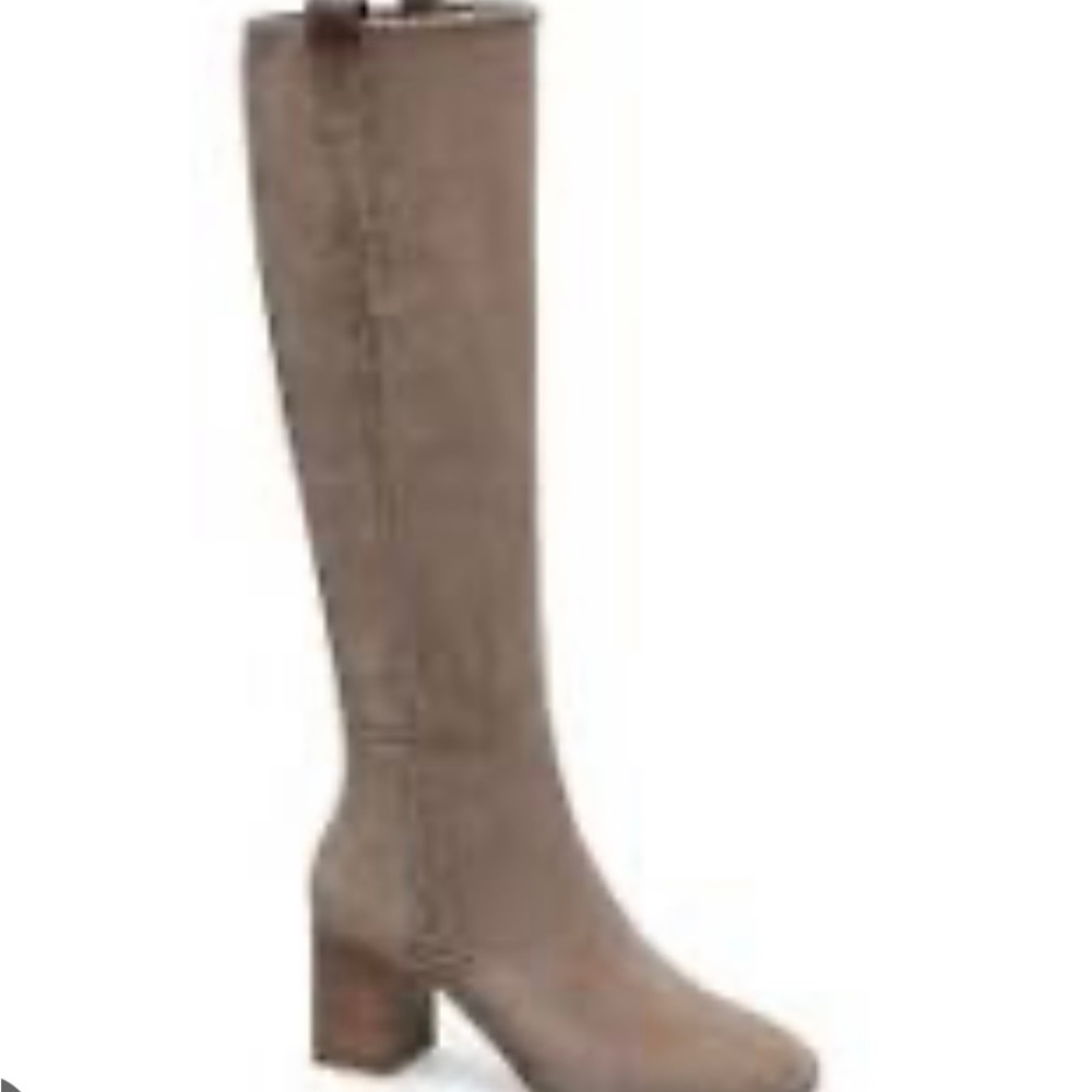 Silent D Skyla Boot in Taupe Suede Sold by Anthropologie